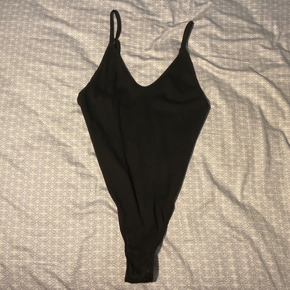 Urban Outfitters Black Plunging V-neck Bodysuit
